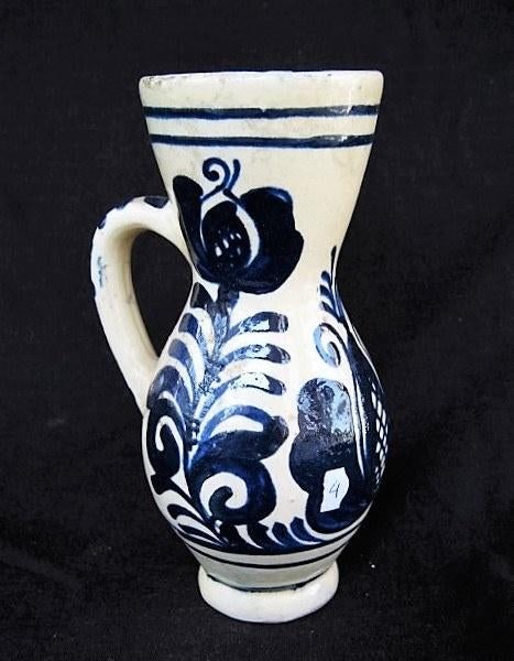 Korond kruik blauw-wit – 15,5 cm (4), Antiek en Kunst, Ophalen