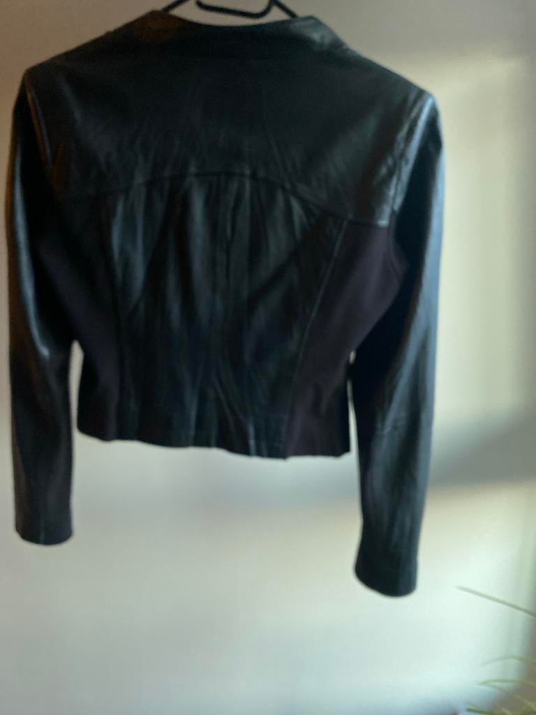 Steps lederlook jasje - maat M, Maat 38/40 (M), Zwart, Ophalen of Verzenden, Zo goed als nieuw