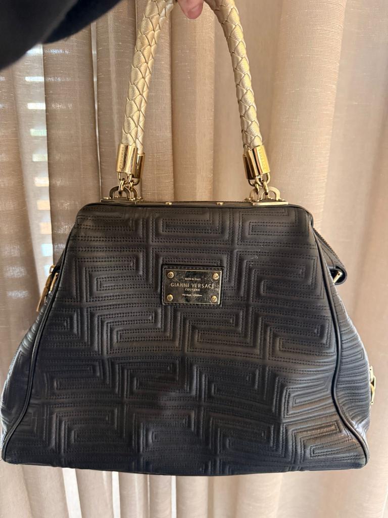 Elegante Gianni Versace Handtas - Zwart Vintage Uniek, Sieraden, Tassen en Uiterlijk, Tassen | Damestassen, Ophalen of Verzenden