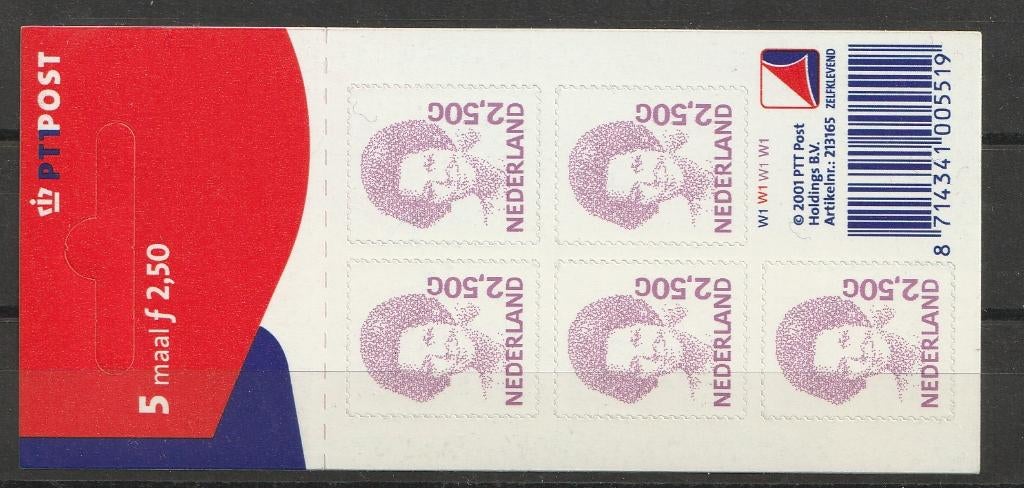 V1499b  2001 Kon. Beatrix inversie, Postzegels en Munten, Postzegels | Nederland, Ophalen of Verzenden, Na 1940, Postfris