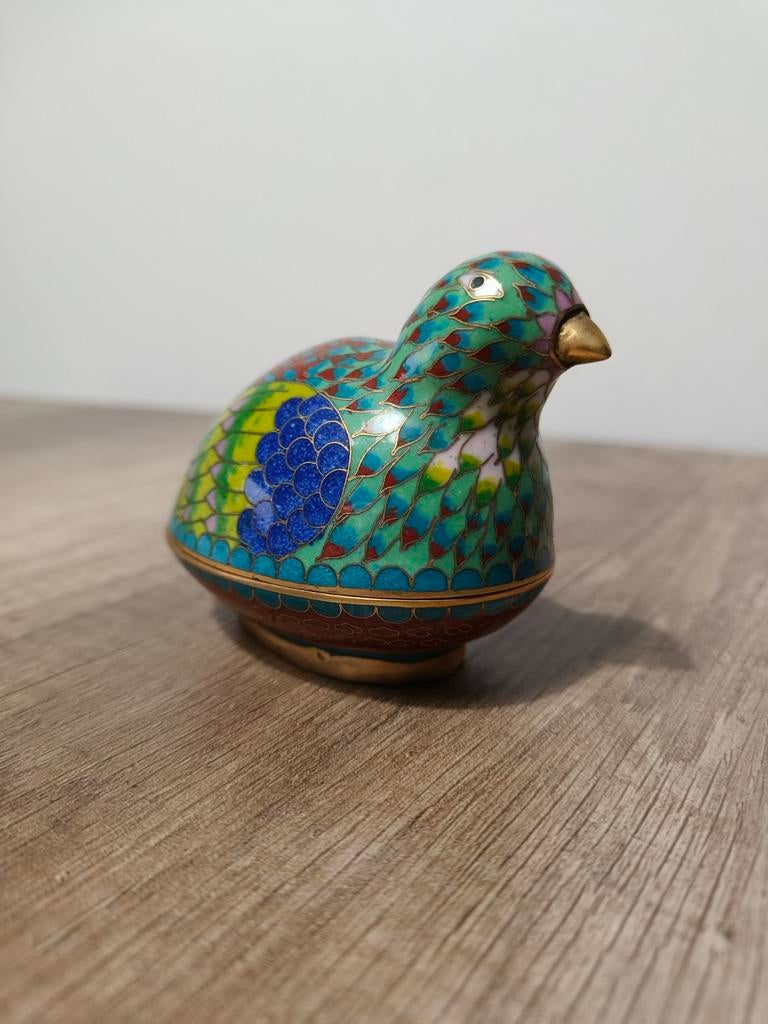 Cloisonné Vogel Doosje, Ophalen of Verzenden