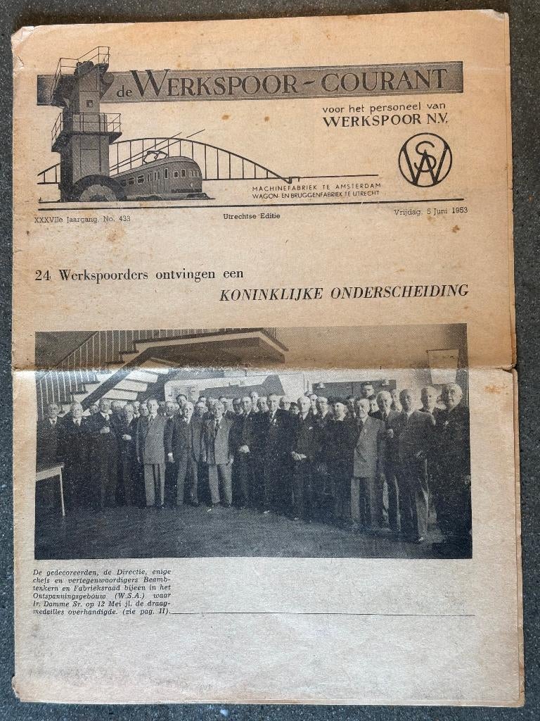 Werkspoor Courant 5 juni 1953, Verzamelen, Tijdschriften, Kranten en Knipsels, Krant, Nederland, 1940 tot 1960, Ophalen of Verzenden
