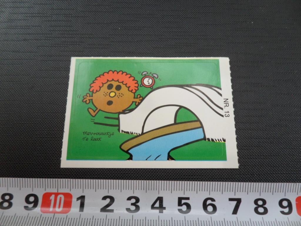 sticker emté roger hargreaves strip mevrouwtje te laat, Verzamelen, Ophalen, Zo goed als nieuw