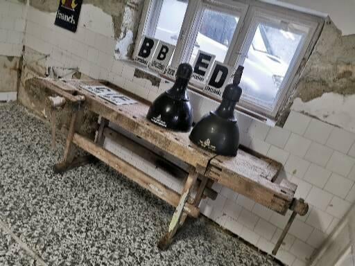 Antieke houten werkbank, Ophalen