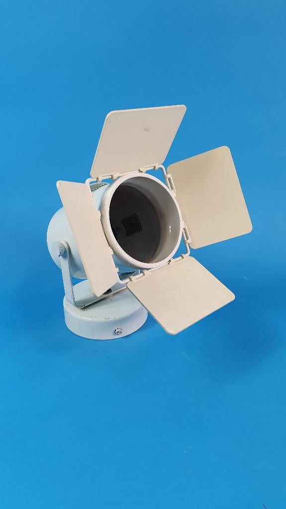 Vintage spot, filmspot of fotospot, wit metaal. 4A5