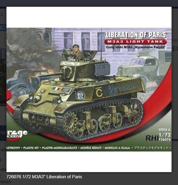 Bouwpakket Mirage-Hobby Mirage 726076 1/72 M3A3'' Liberati, Italeri, 1:32 tot 1:50, Overige typen, Nieuw
