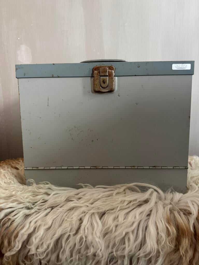 Vintage archiefbox koffer hangmappen, Ophalen of Verzenden