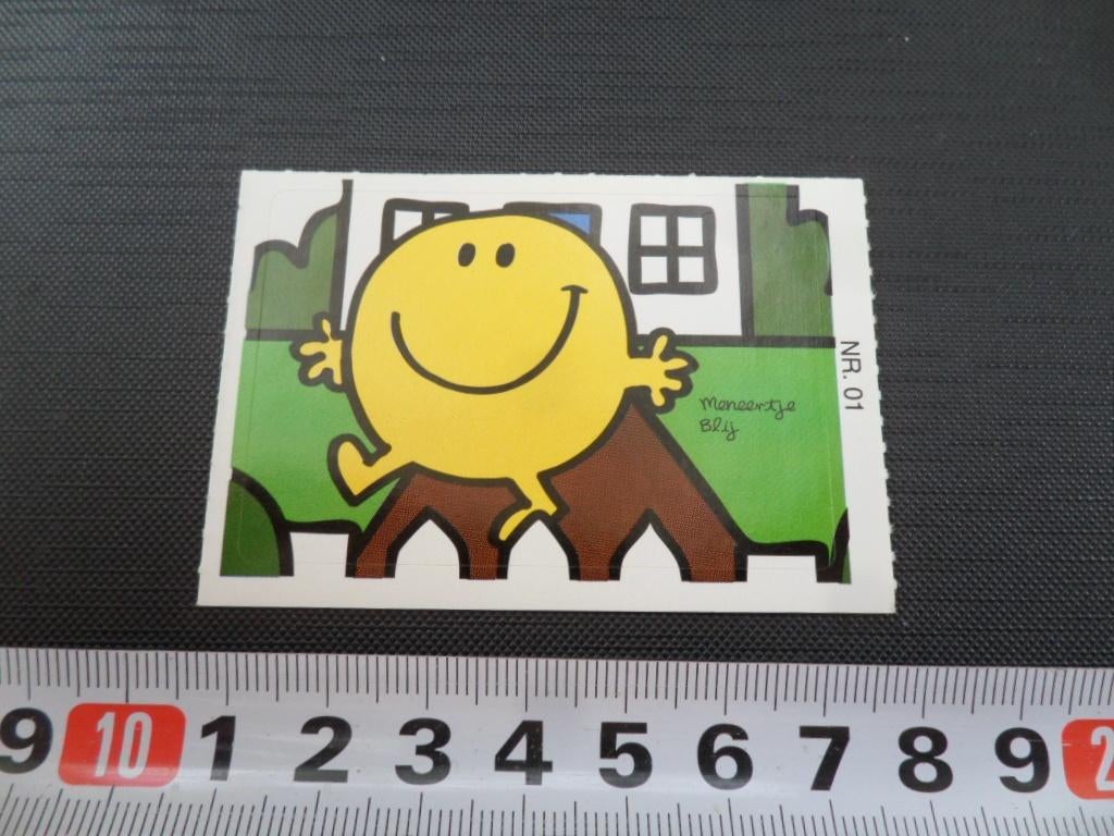 sticker emté roger hargreaves strip meneertje blij *, Verzamelen, Ophalen, Zo goed als nieuw