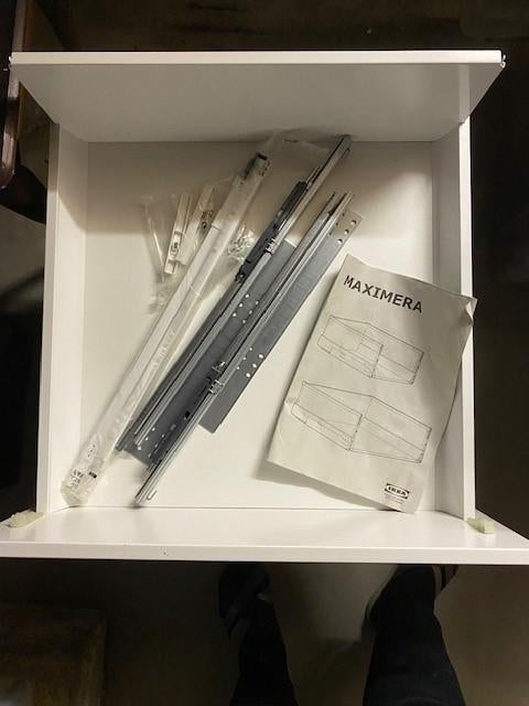 IKEA lade met front, Huis en Inrichting, Keuken | Keukenelementen, Ophalen, Wit, Nieuw, 50 tot 100 cm