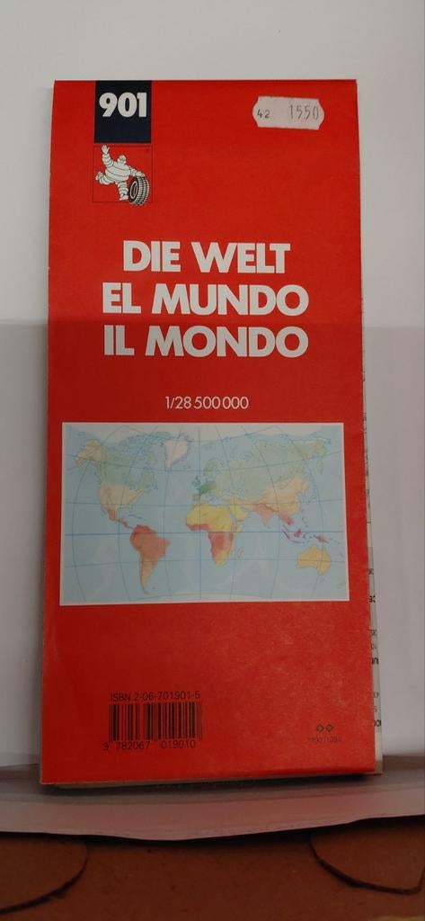 Michelin Wereld Wegenkaart 1993/1994 - Engelstalig, Boeken, Atlassen en Landkaarten, Ophalen of Verzenden, 1800 tot 2000, Frankrijk