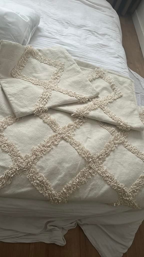 VANJOROY Dubbelzijdige Boheemse bank grote beddeken, 100% biologisch katoen, warme zachte luxe boho plaid voor 2 3-zits settees fauteuil en bank. 150 x 200 cm-kleurrijk