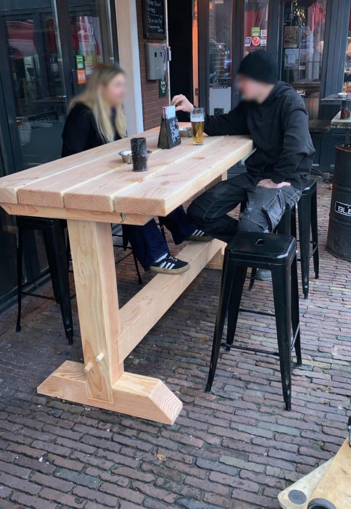 Douglas Houten Statafel - Robuust en Stijlvol, Ophalen, 100 tot 150 cm, Eikenhout, Nieuw