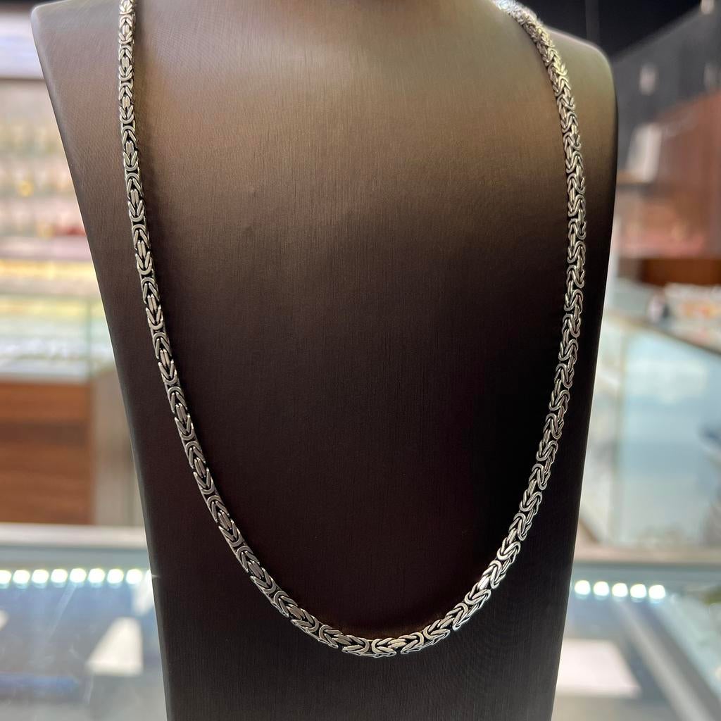 Zilveren koningsketting, Sieraden, Tassen en Uiterlijk, Kettingen, Ophalen of Verzenden, Nieuw, Zilver, Zilver