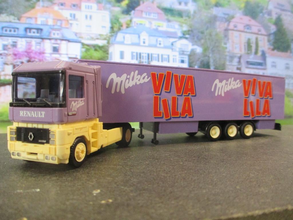 Renault AE 500 MILKA VIVA LILA Chocolade - Albedo, Ophalen of Verzenden, Gebruikt, Bus of Vrachtwagen, Herpa
