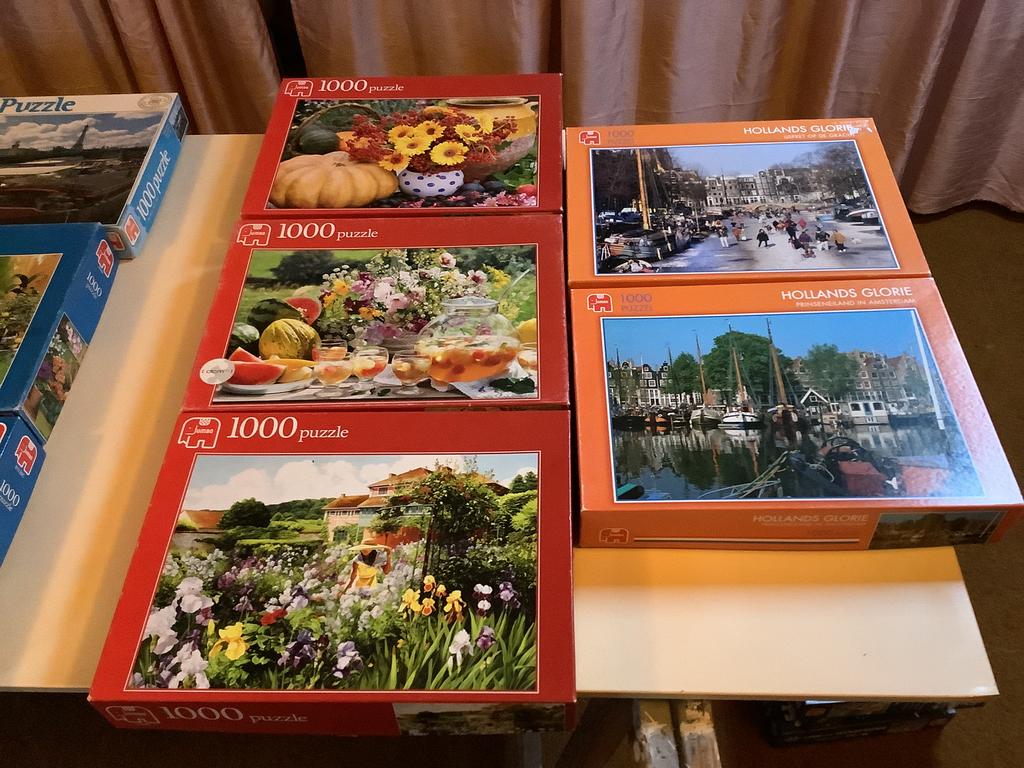 5 Jumbo puzzels 1000 stukjes, Ophalen of Verzenden, 500 t/m 1500 stukjes, Zo goed als nieuw