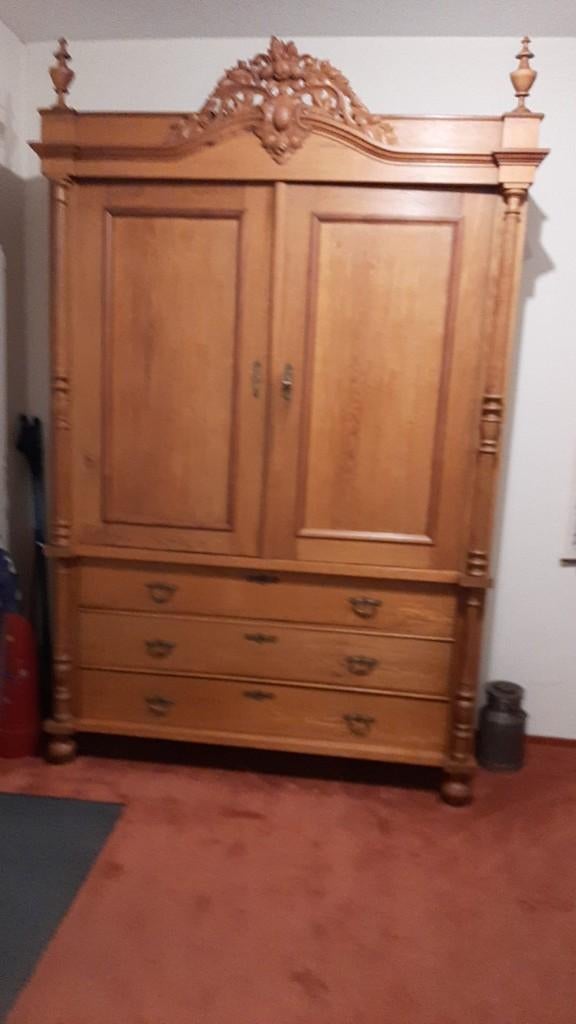 kast - empire stijl, Huis en Inrichting, Kasten | Kledingkasten, 200 cm of meer, 150 tot 200 cm, Eikenhout, Zo goed als nieuw