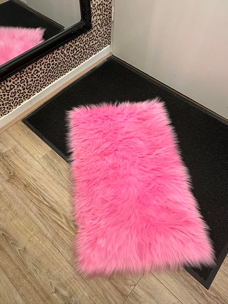 TAPIJT - Pink | Y2k | Artdeco | Kleedje | Bont | Slaapkamer, Minder dan 50 cm, Ophalen of Verzenden, Zo goed als nieuw, Rechthoekig