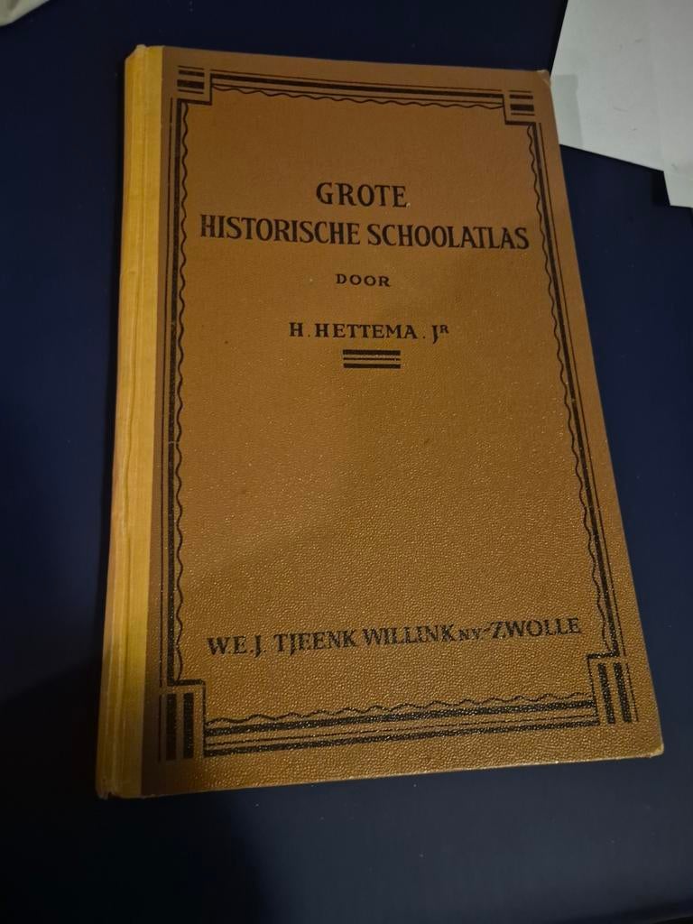 Oude Historische Schoolatlas - H. Hettema Jr., Boeken, Gelezen, Bosatlas, H. Hettema, Ophalen of Verzenden