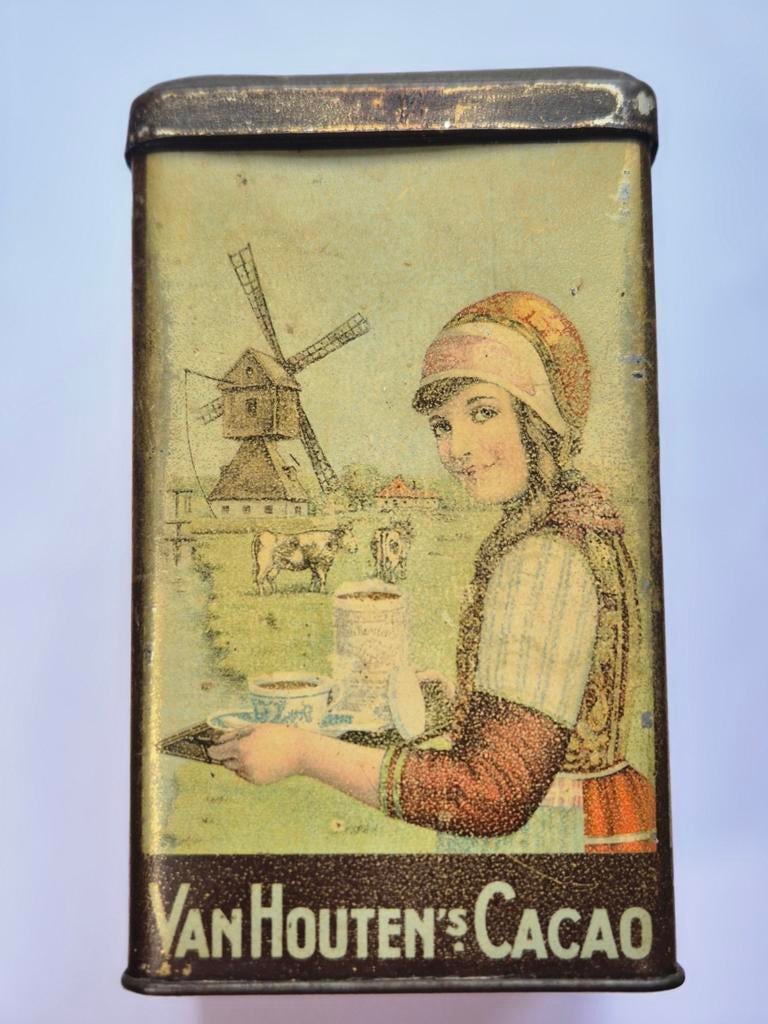 Van Houten's 500 gram cacao blik Weesp, Verzamelen, Blikken, Ophalen of Verzenden, Gebruikt, Overige