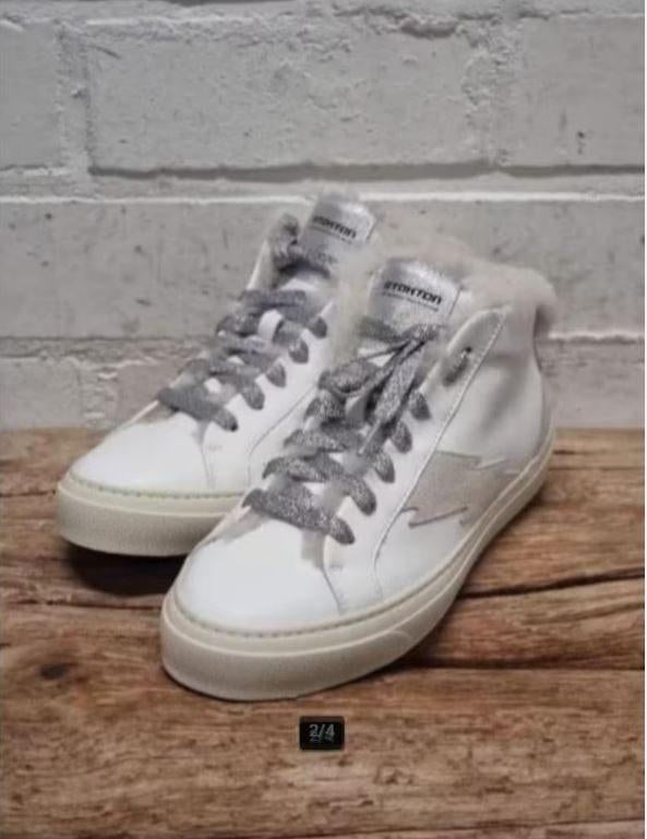 Stokton - Prachtige leren sneakers maat 41 - Nieuw €255, Kleding | Dames, Schoenen, Wit, Nieuw, Ophalen of Verzenden, Sneakers of Gympen