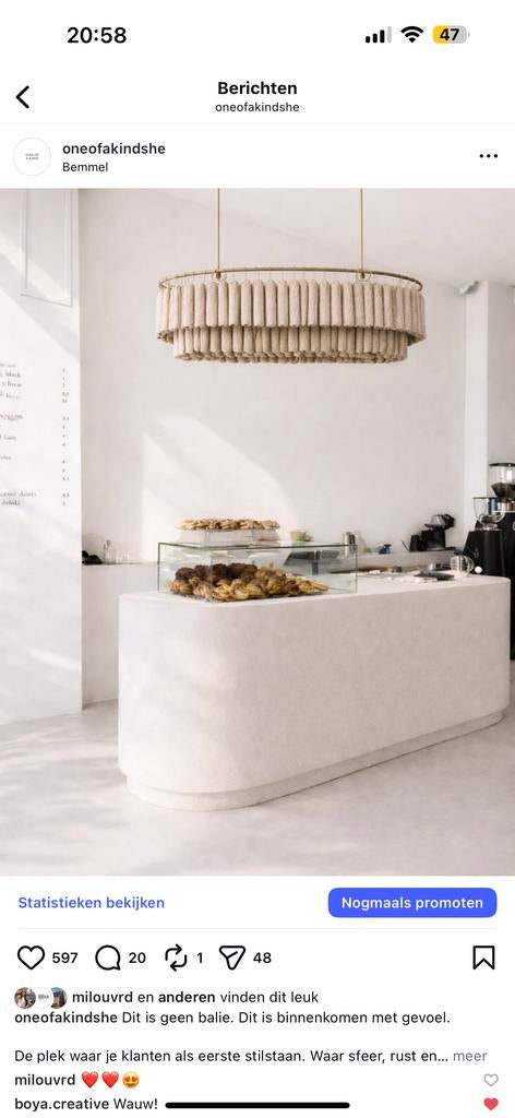 Beton cire balie / toonbank, Ophalen