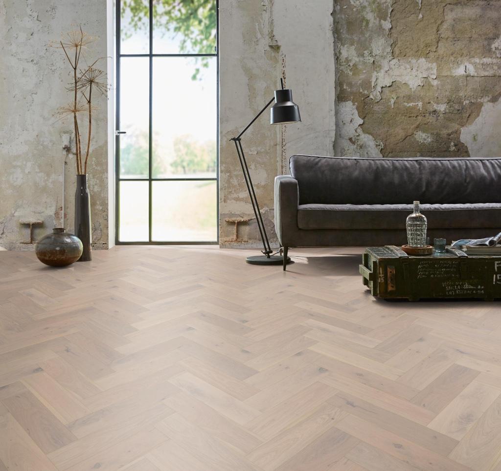 Eiken tapis visgraat vloer geplaatst v.a.€ 99,00 all-in, Ophalen of Verzenden, Nieuw, 25 tot 50 m², Parket