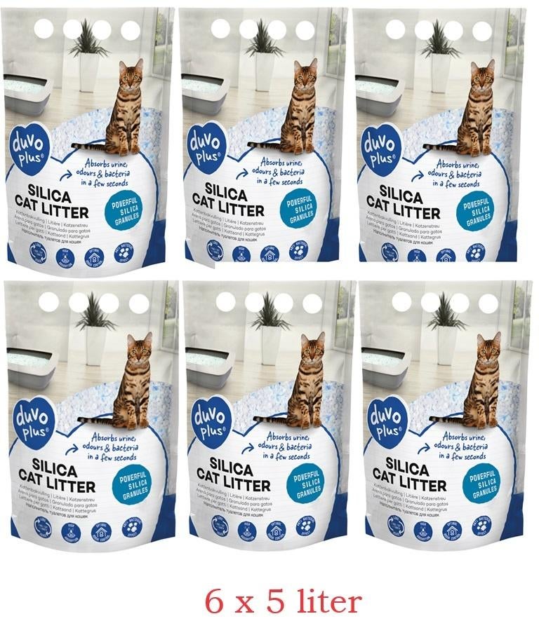 Kattenbakvulling premium Silica - 6 x 5 Liter, Dieren en Toebehoren, Kattenbakken, Ophalen of Verzenden, Nieuw, Gesloten