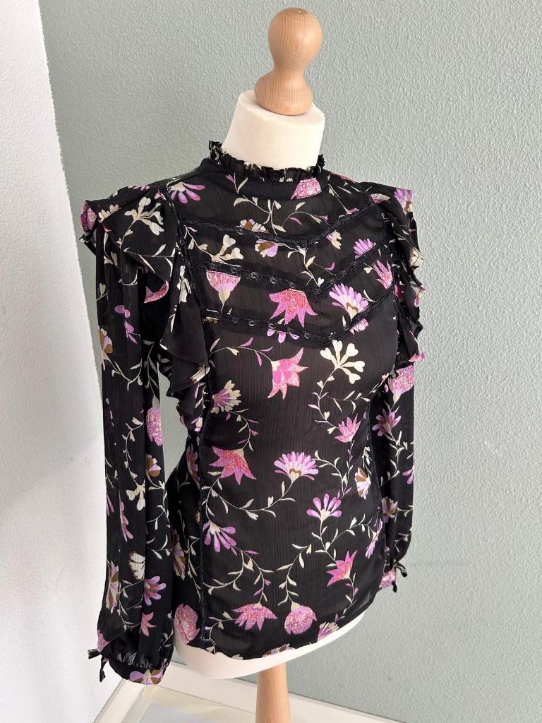 Fabienne Chapot maat 40 broderie Pomme top 109, Maat 38/40 (M), Paars, Ophalen of Verzenden, Zo goed als nieuw