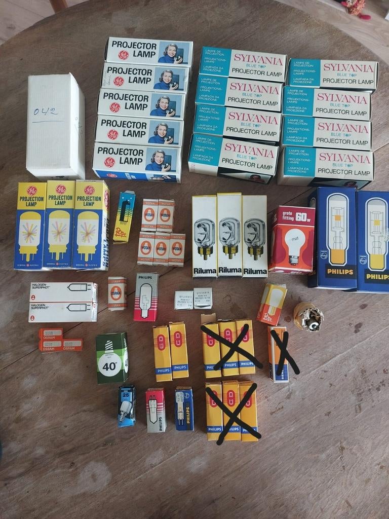 Vintage Projectorlampen & Buizen - Ongetest, Audio, Tv en Foto, Overige Audio, Tv en Foto, Gebruikt, Ophalen of Verzenden