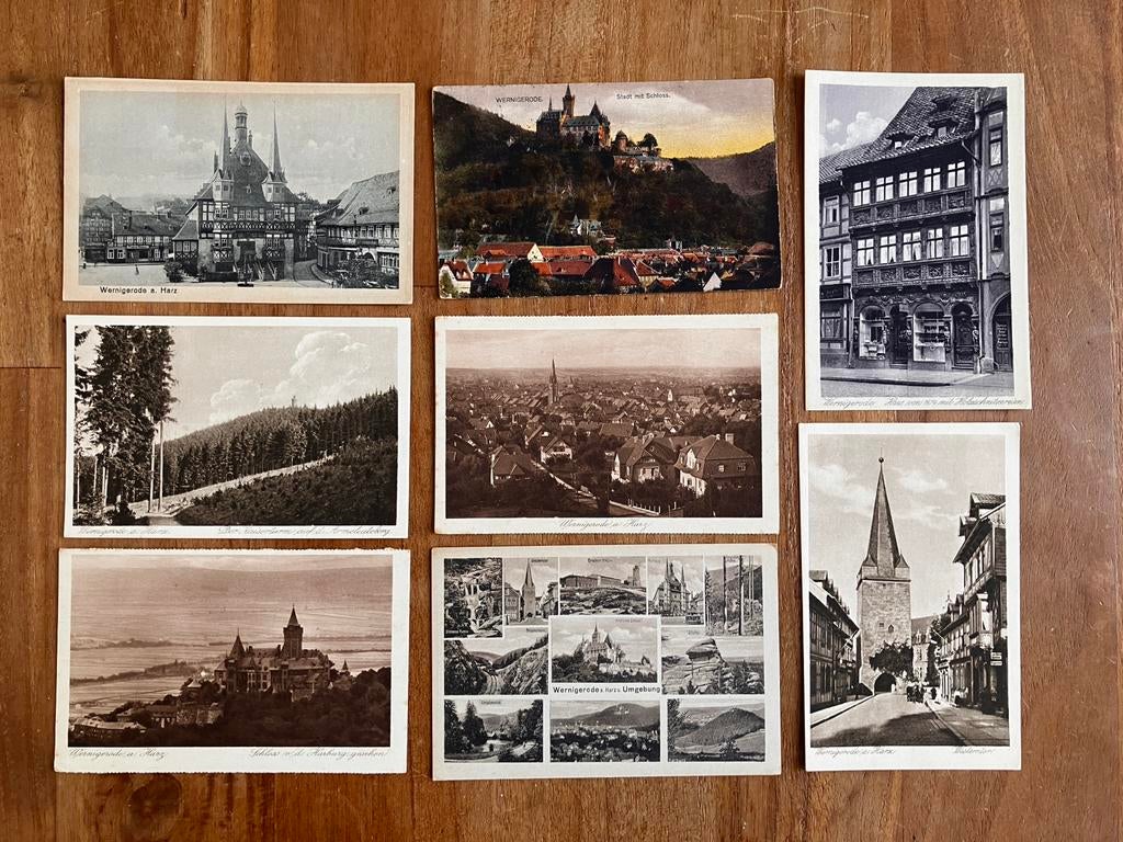 Partij 8x Wernigerode Oost-Duitsland DDR, Ophalen of Verzenden, 1920 tot 1940, Ongelopen, Duitsland