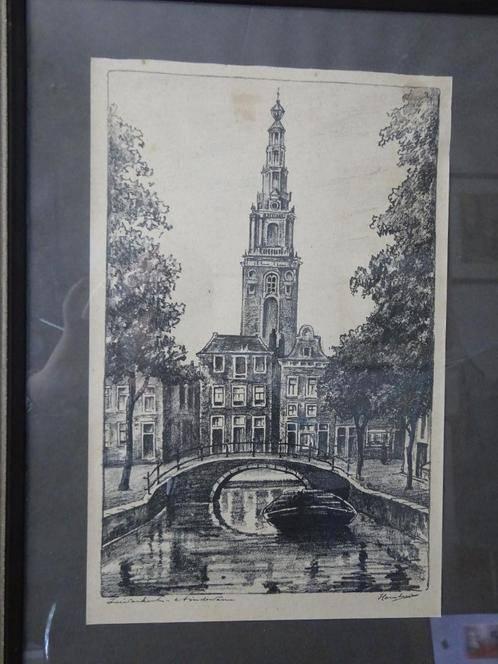 Onbekende kunstenaar - Zuiderkerk Amsterdam, Antiek en Kunst, Ophalen of Verzenden