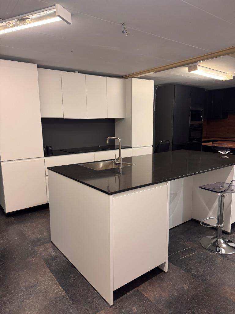 Luxe Nolte kookeiland met graniet werkblad!, Ophalen, Wit, Overige typen, Met kookeiland