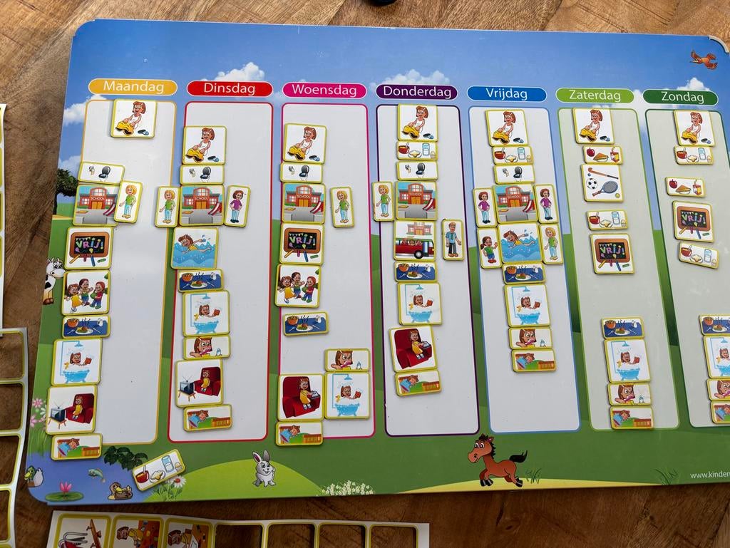Planbord met Pictogrammen - Uitgebreide Set, Kinderen en Baby's, Speelgoed | Educatief en Creatief, Gebruikt, Taal en Lezen, Ophalen of Verzenden