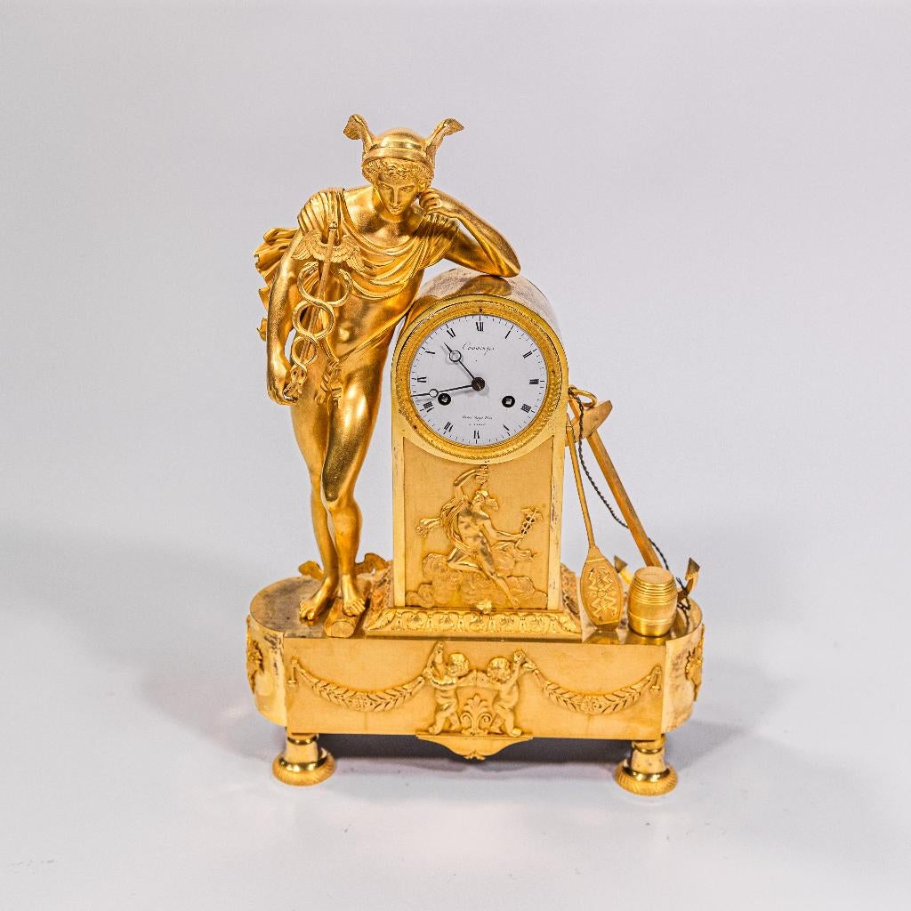 Empire pendile Mercurius Parijs, Antiek en Kunst, Ophalen of Verzenden