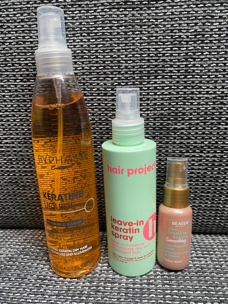 Set 3 nieuwe keratine producten voor het haar, Ophalen of Verzenden, Nieuw, Haarverzorger of -hersteller