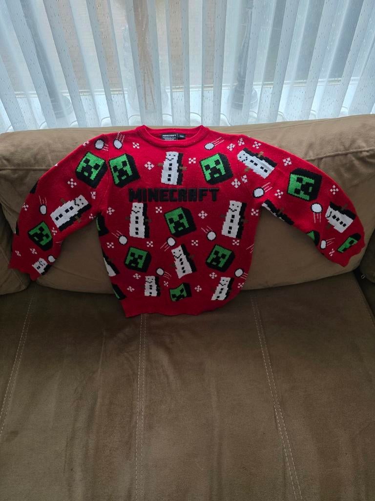 Minecraft trui Maat 8-9 jaar, Trui of Vest, Minecraft, Ophalen of Verzenden, Zo goed als nieuw