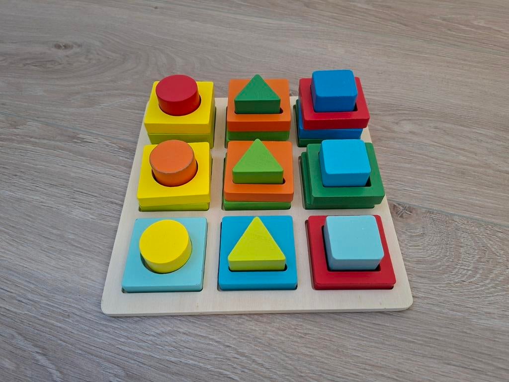 Houten vorm stof puzzel Action, Ophalen of Verzenden, Gebruikt, Bouwen