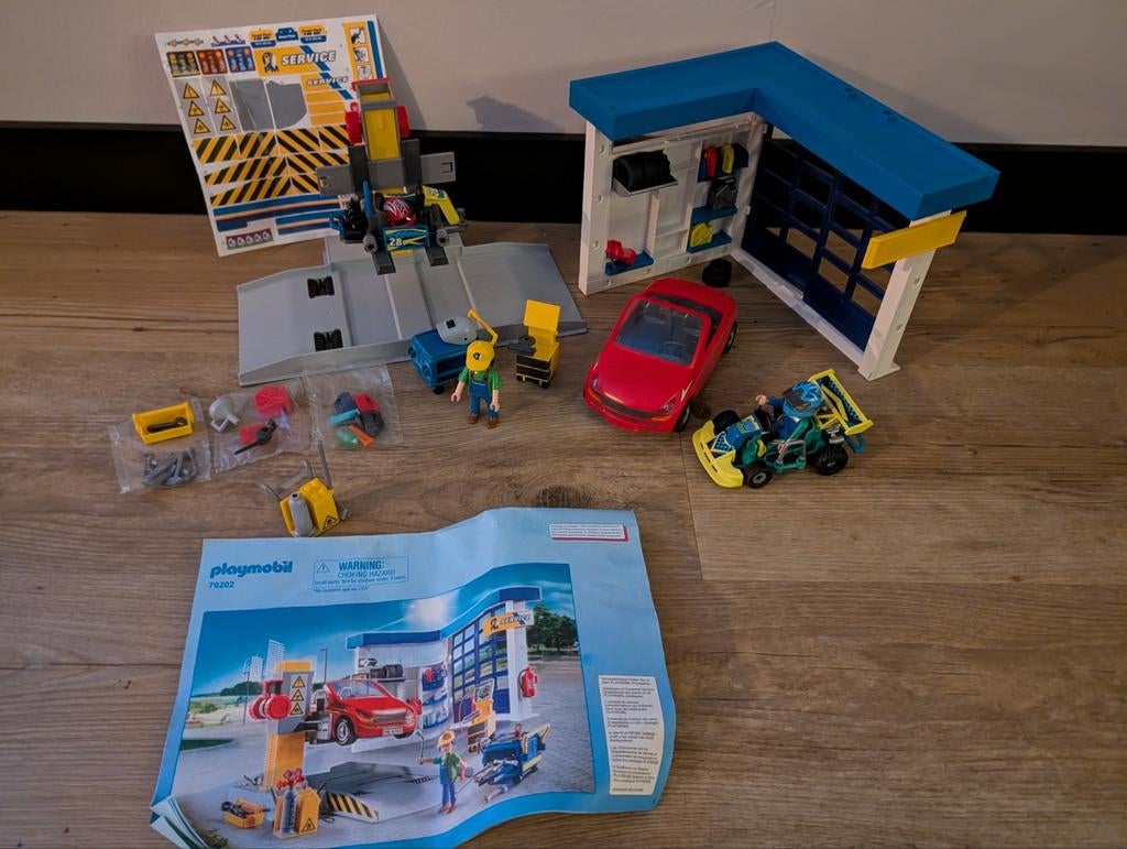 Playmobil Garage met Auto's en Accessoires, Ophalen of Verzenden, Gebruikt, Complete set