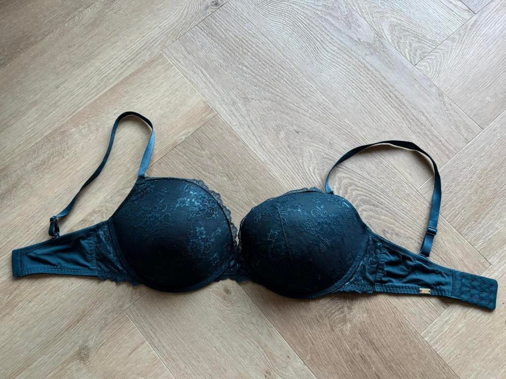 Sam Friday Polly push-up bh kant maat 75F petrol groen blauw, Kleding | Dames, Ophalen of Verzenden, Groen, BH