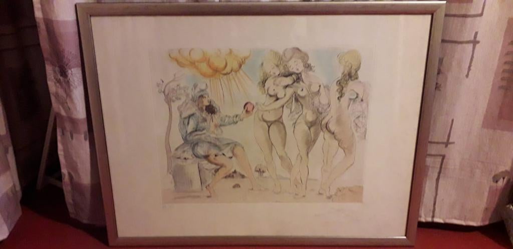 Gravure Salvador Dali "De Drie Gratiën ", Ophalen