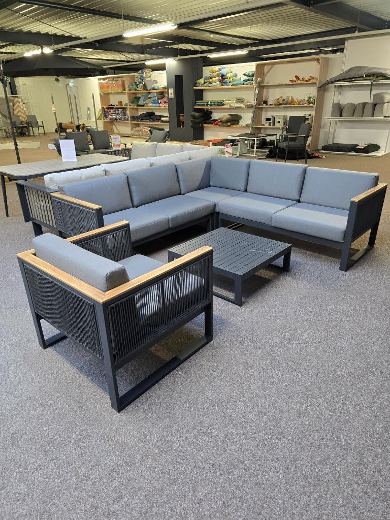 Pablo loungeset 5 delig showmodel te koop, 5 zitplaatsen, Aluminium, Ophalen of Verzenden, Loungeset