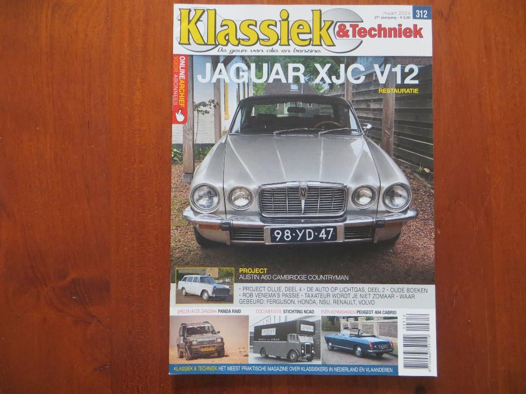 Klassiek & Techniek 312 Jaguar XJC V12, Austin A60 Cambridge, Ophalen of Verzenden, Nieuw, Peugeot