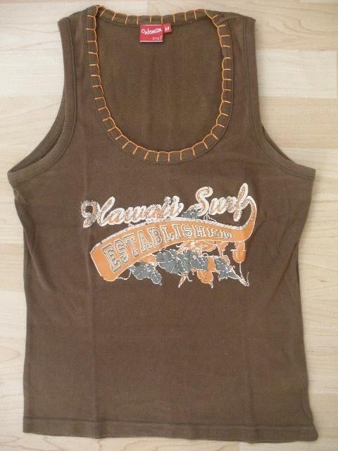 WOMAN STAX top bruin maat M, Kleding | Dames, Tops, Zo goed als nieuw, Maat 38/40 (M), Bruin, Zonder mouw, Ophalen of Verzenden