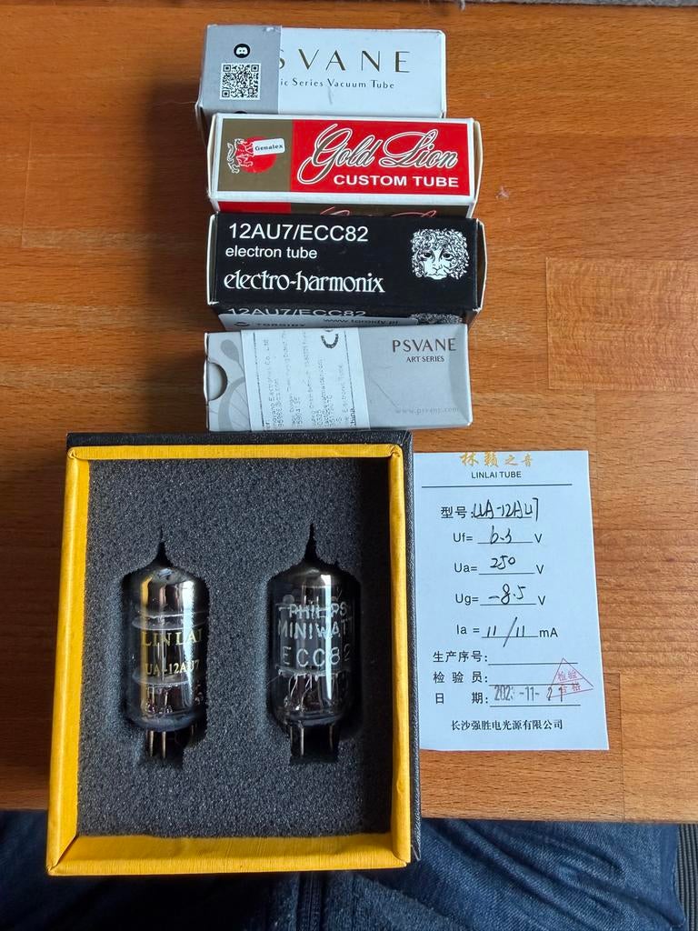 Diverse ECC82 buizen, slechts enkele uren getest, Ophalen of Verzenden, Zo goed als nieuw