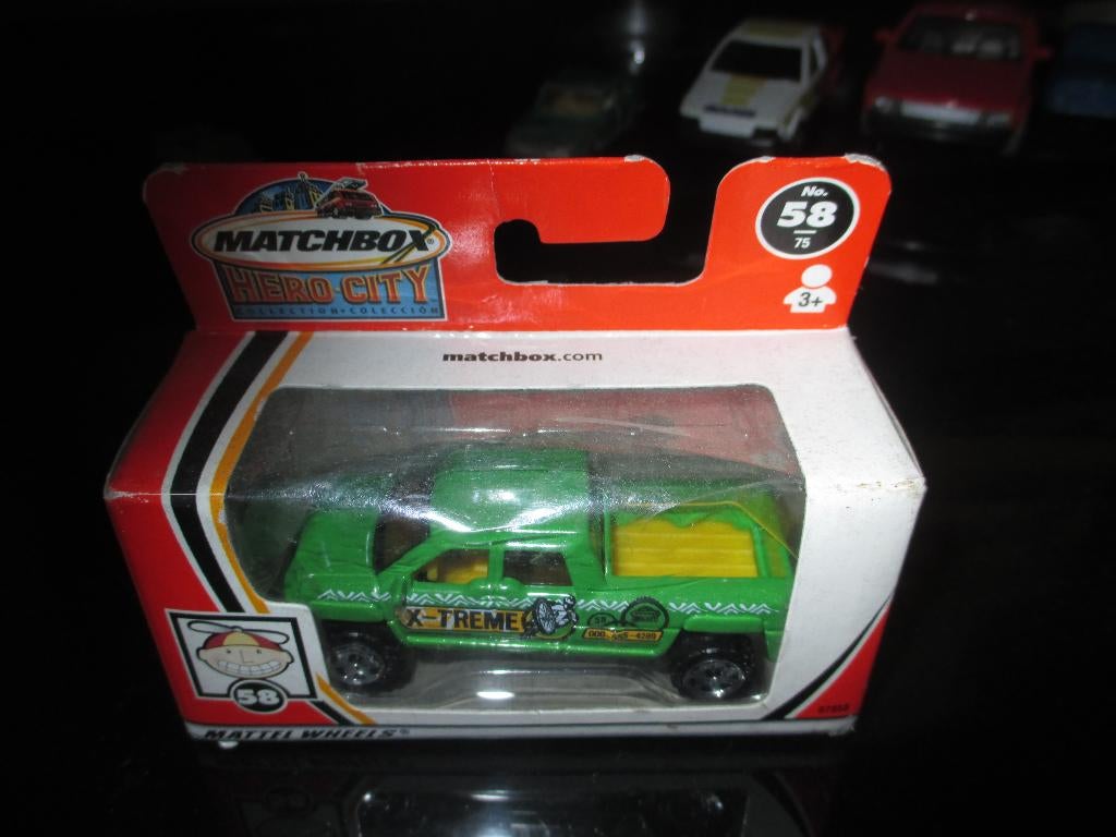 1:64 Extreme 4x4 Pick-Up - Matchbox Hero City #58 Mint Boxed, Hobby en Vrije tijd, Modelauto's | Overige schalen, Zo goed als nieuw