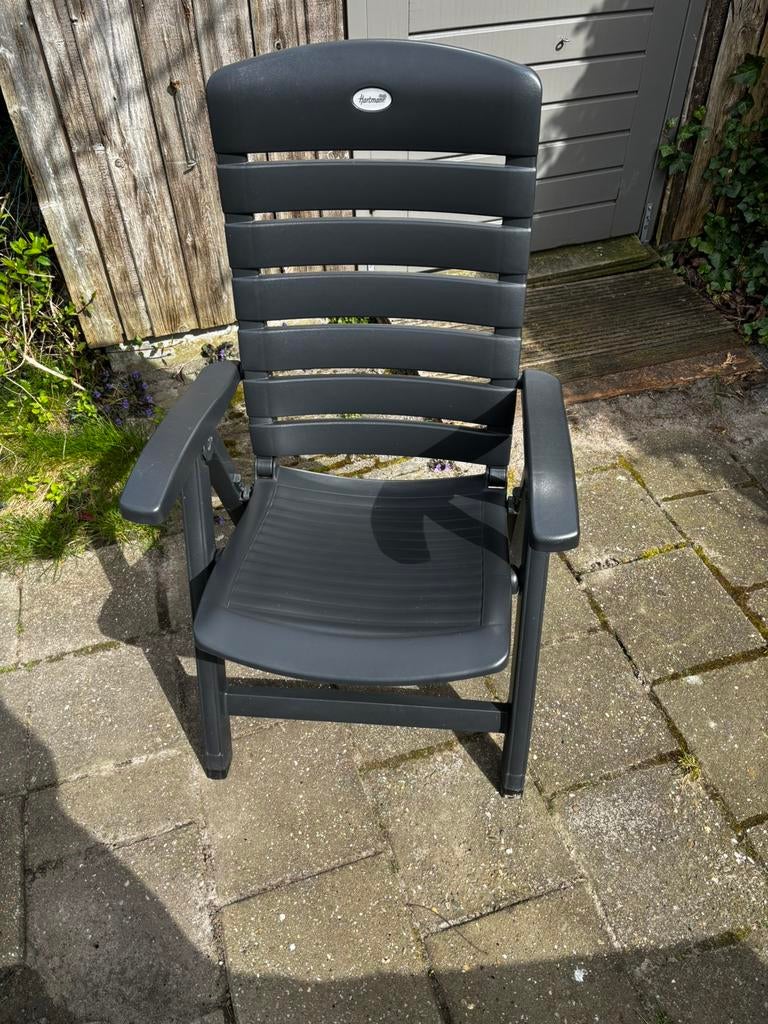 Hartman tuinstoel 4 stuks, Tuin en Terras, Tuinstoelen, Ophalen, Zo goed als nieuw, Kunststof, Inklapbaar