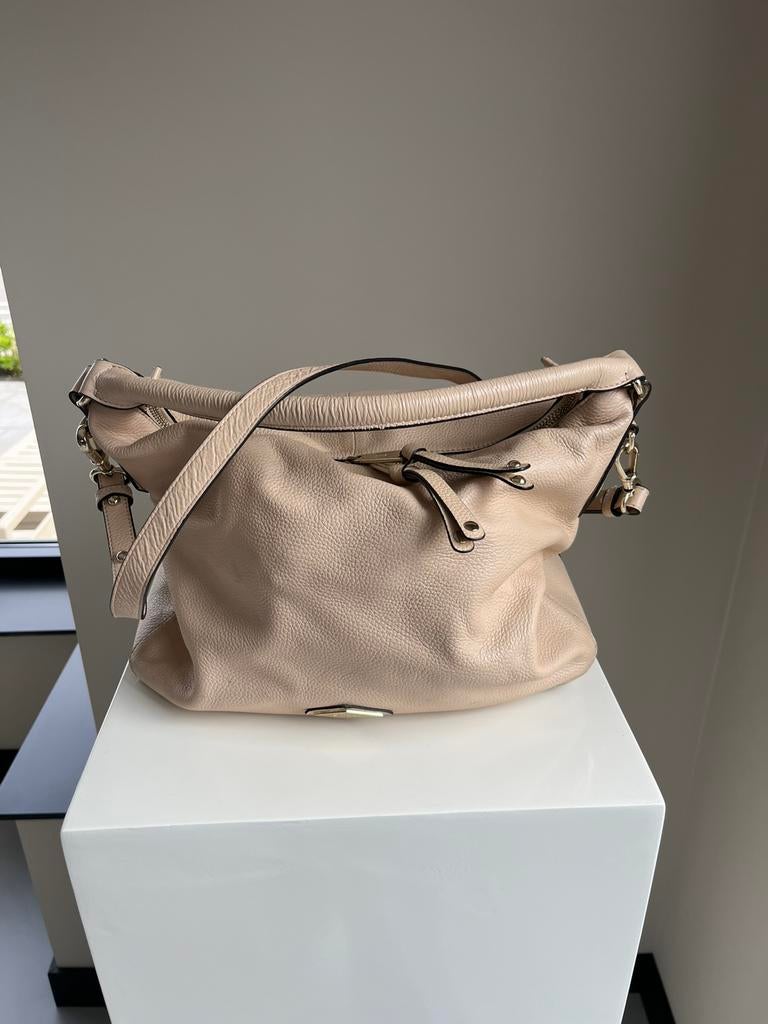 Smaak Amsterdam leren tas beige, Ophalen of Verzenden, Gebruikt, Beige, Handtas