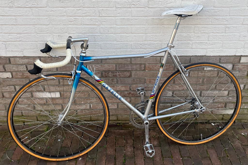 Vintage tijdrit Gazelle Triathlon Trophy Campagnolo 1987, Fietsen en Brommers, Fietsen | Racefietsen, Ophalen, Gebruikt, 57 tot 61 cm