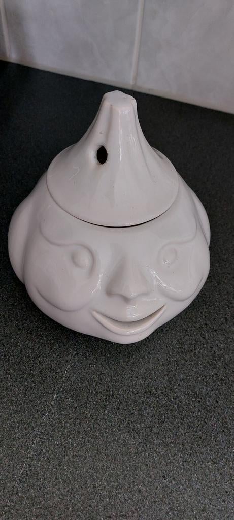 Vintage Uienpot en Knoflookpot, Ophalen, Gebruikt