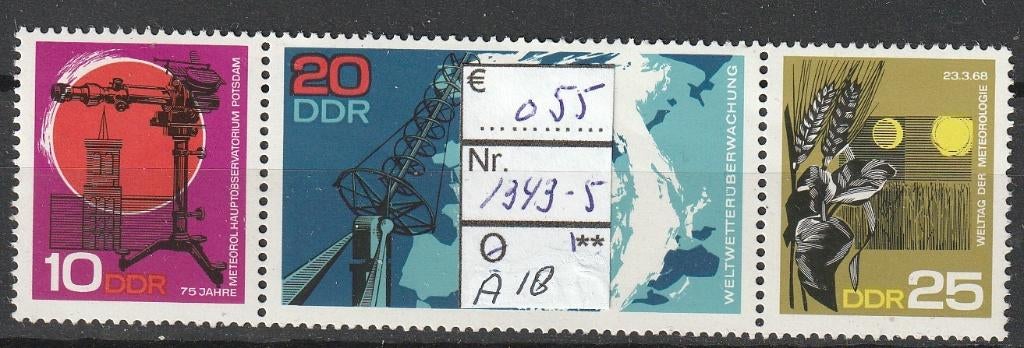 DDR Meteorologie Michel 1343-5 Nr.A18p, Verzenden, DDR, Postfris